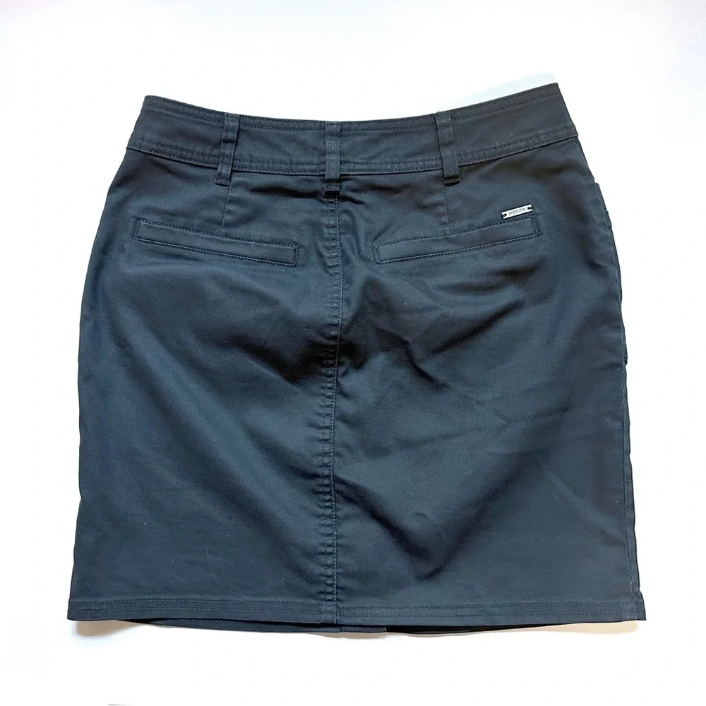 Prana Kara Button Front Mini Skirt NWOT Midnight Wash size 4 - Picture 3 of 7